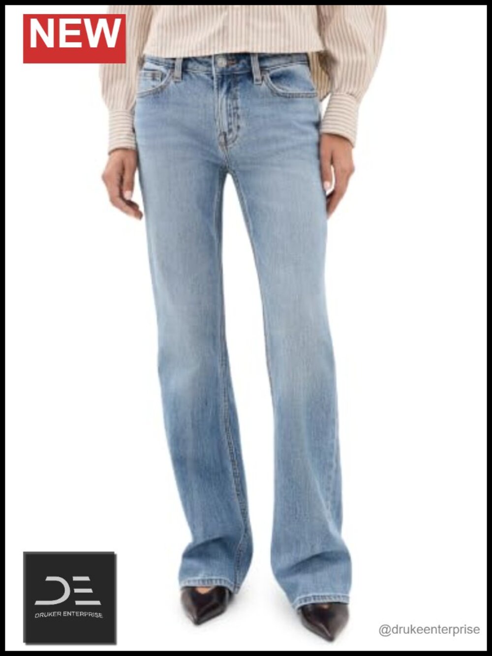 Vintage Low Bootcut Jeans Low Rise Button Zip 5-Pocket Denim